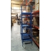 Industrial 5-Step 3-Tier Blue Rolling Product Ladder Cart